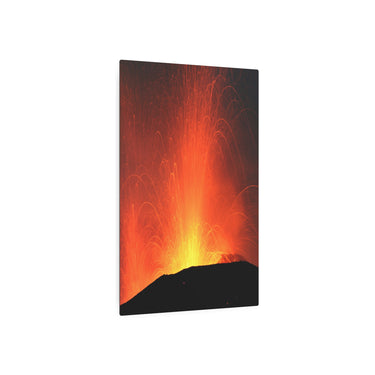 Metal Wall Art Sign with Volcano Design, Home Decor, Nature Lovers Gift, Wedding Gift, Living Room Wall Art, Unique Artwork